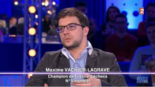 Maxime Vachier-Lagrave parle échecs dans On n’est pas couché sur France 2