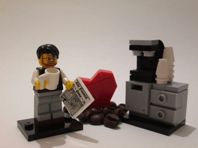 MOC LEGO sobre o Dia Internacional do Café (1 de outubro)