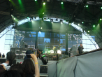 Scorpions, 9 iunie 2011, Bad Boys Running Wild, Klaus Meine, Pawel Maciwoda si James Kottak (in spate la tobe)