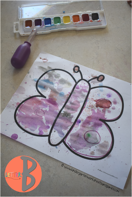 Letter B unit to help kids learn to form alphabet letter B while learning about butterflies, counting, and colors with fun activities and butterfly crafts.
