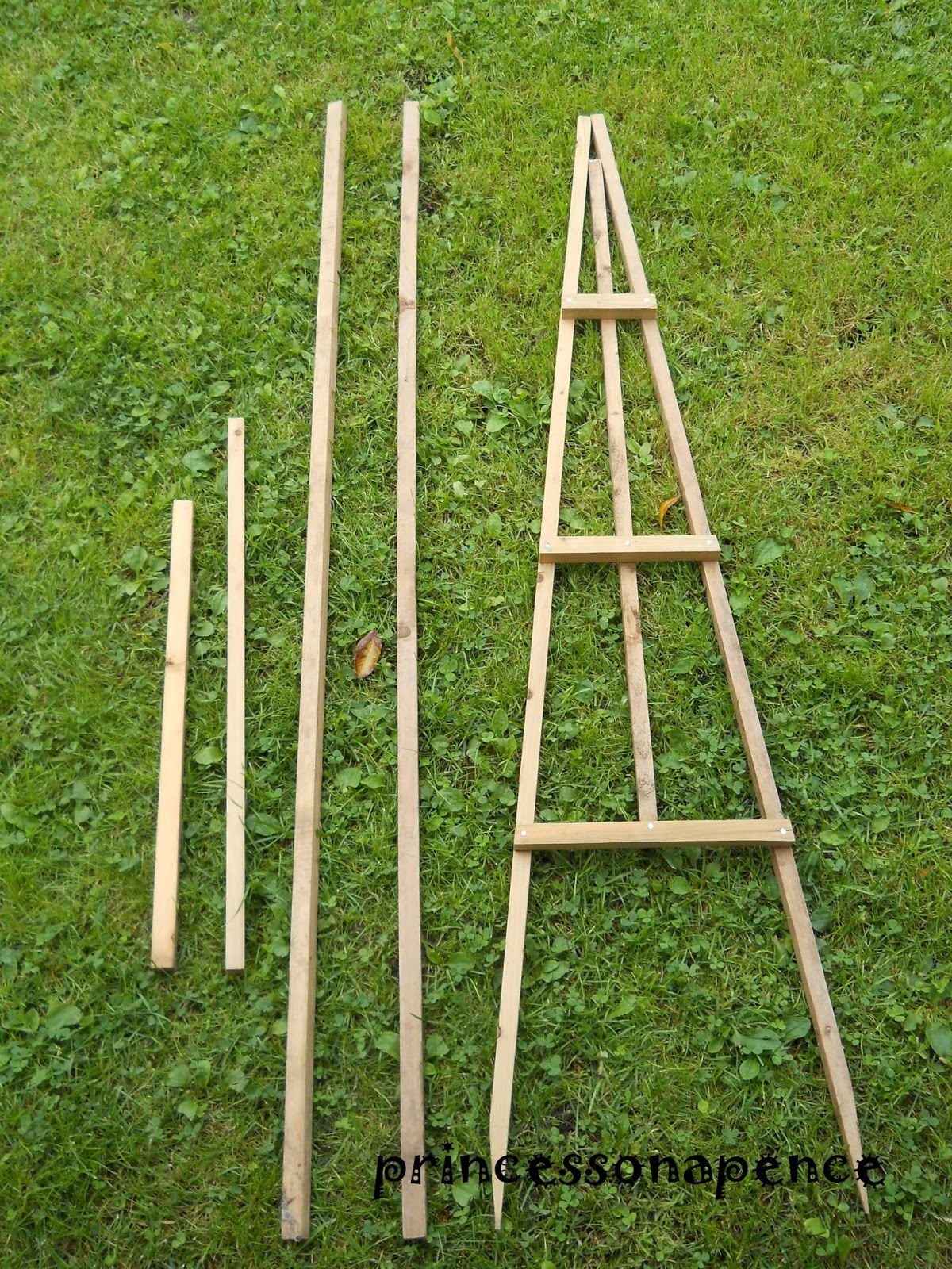 Princess on a Pence DIY Pyramid Garden Trellis