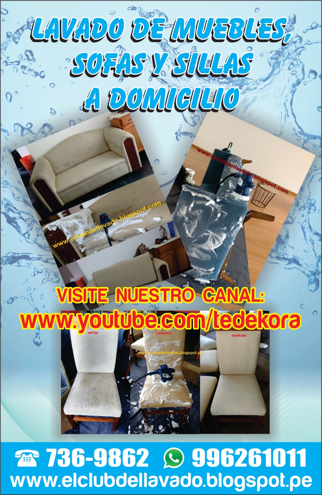 lavado de alfombras y muebles a