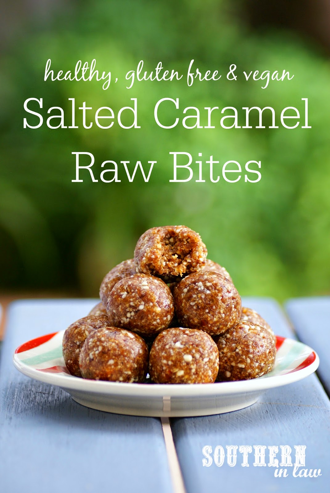 Vegan Salted Caramel Raw Bites Recipe - Healthy, Raw, Vegan, Gluten Free, Sugar Free, Egg Free, Dairy Free Bliss Balls