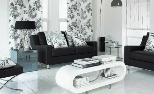 Salas en blanco y negro - Decoración de salas con estilo