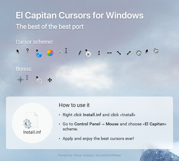 mac cursors for windows os 9