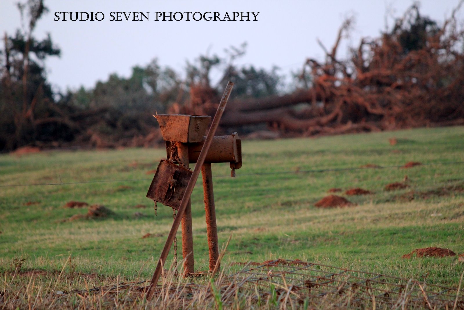 Studio 7 Photography Tornado path at Lookeba, Oklahoma