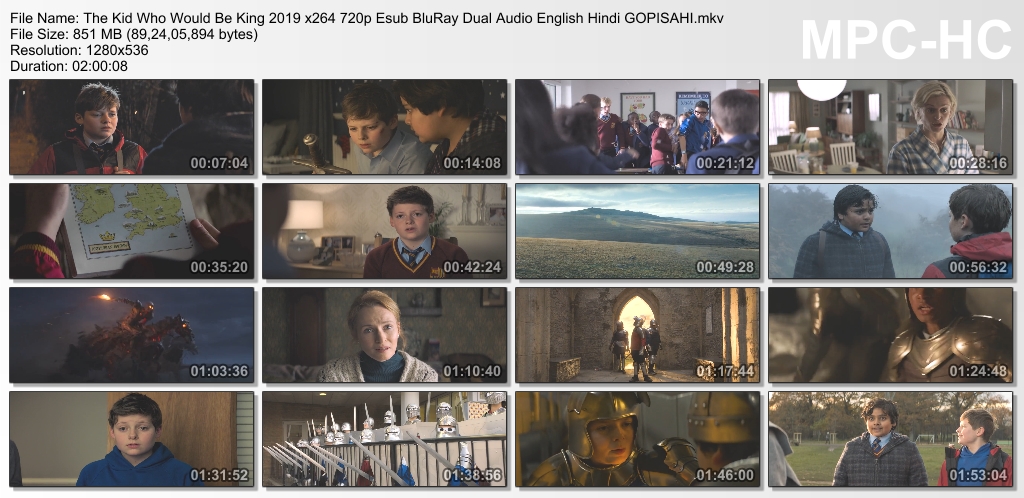 The Kid Who Would Be King 2019 x264 720p Esub BluRay Dual Audio English Hindi GOPISAHI