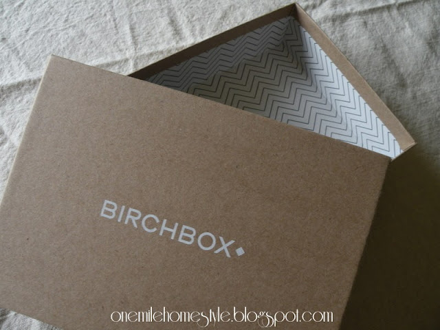 Empty Birchbox - chevron interior