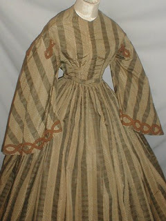All The Pretty Dresses: American Civil War Era Green Striped Dress