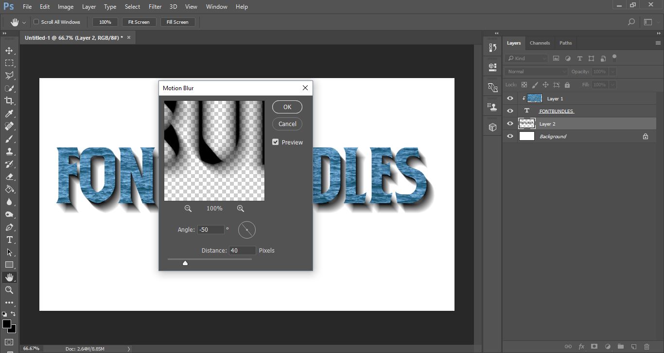 Add image into text in Design Bundles