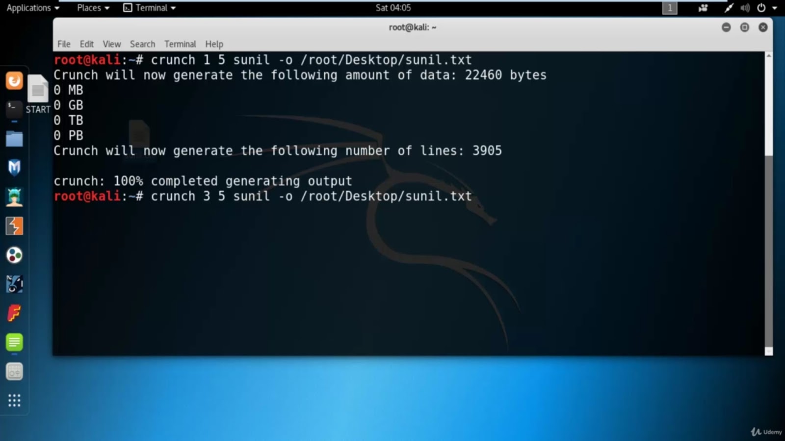 Making Own Dictionary Using Crunch Commands For Dictionary Attack (Kali ...