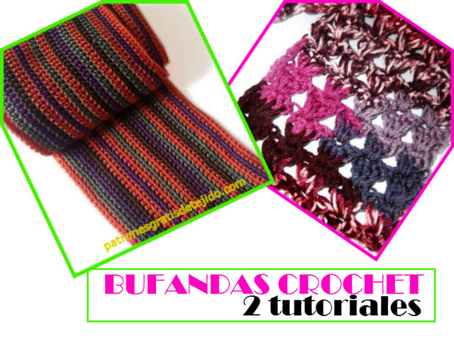 Cómo Tejer Bufandas Lindas y Fáciles / Tutoriales Crochet