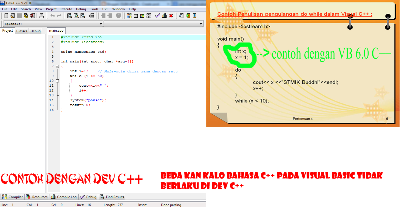 OLIM ARIYA: Cara Menggunakan C++ dengan DEV