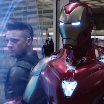 Avengers: Endgame. Iron Man y Ojo de Halcón.