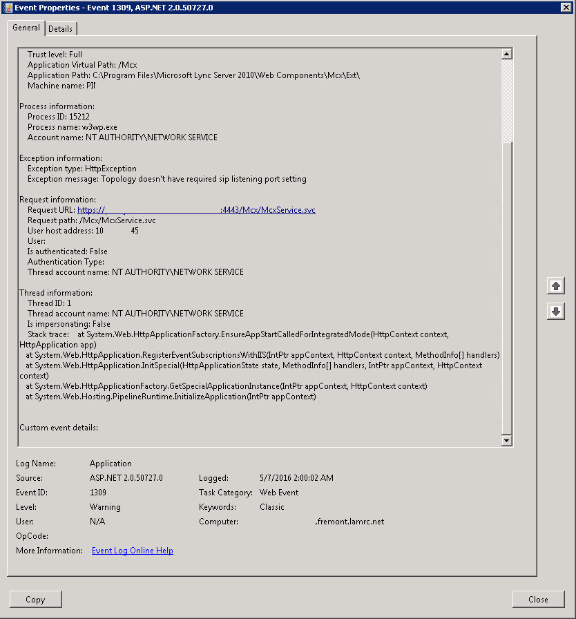 w3wp.exe event id 1000 w3wp.exe event id 1000