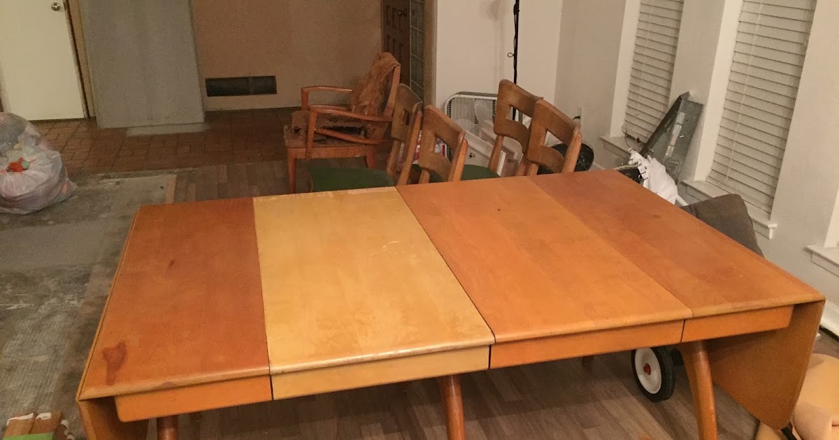 Toshmahal Before & After Heywood Wakefield Dining Set Restoration