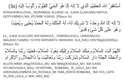 Bacaan Dzikir Sesudah Sholat | Coretan Islami