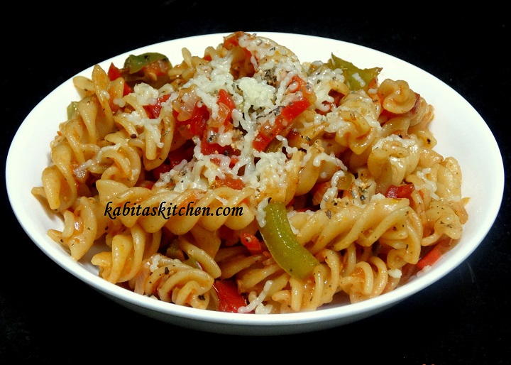Kabita's Kitchen Vegetable Cheesy Pasta RecipeIndian Style PastaEasy