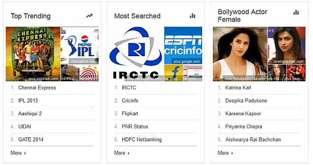 Top Google Search Queries made by Indians in 2013