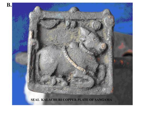 Seal Kalachuri Copper Plate of Sangama. Photo: Sreenivasa Rao /ASI.