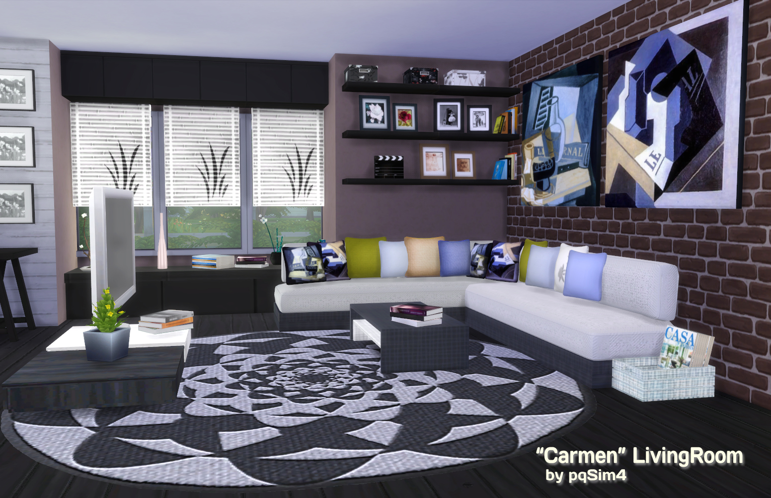 My Sims 4 Blog: Carmen Living Room Set by PqSim4