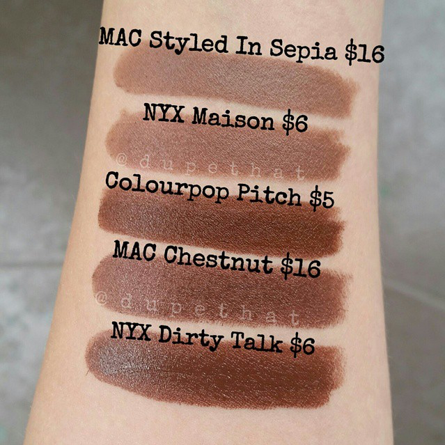 Dupethat MAC Chestnut (LE) Dupes