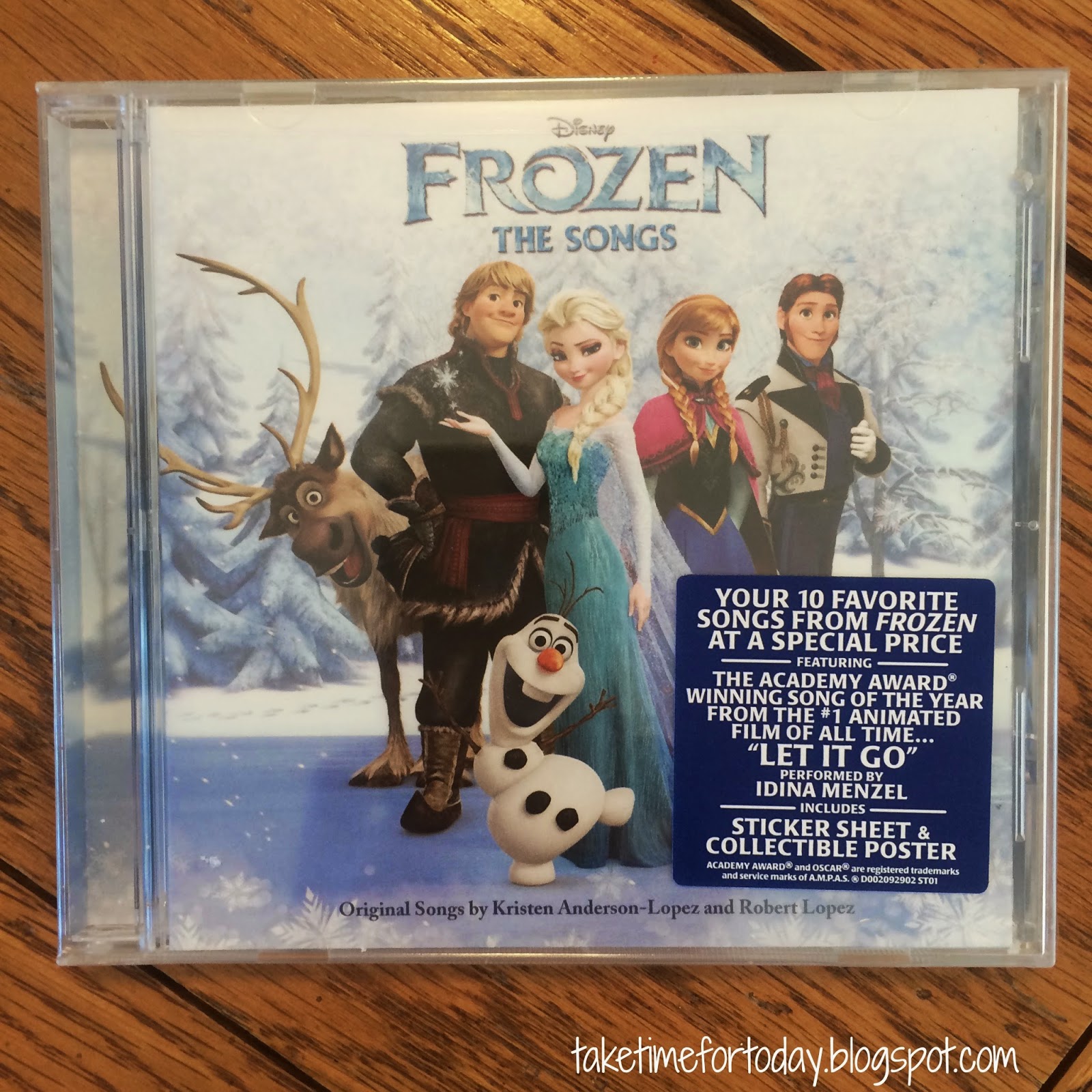 Take Time for Today Frozen The Songs Review & Giveaway (2 Winners!)