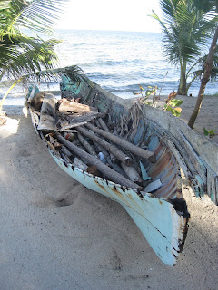 Belize dugout canoe