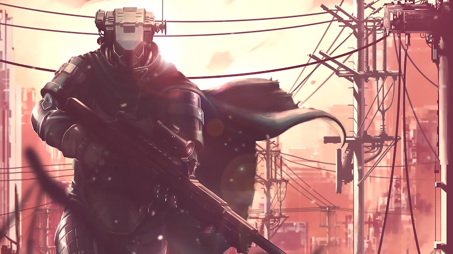 Sci-Fi, Soldier, Sniper Rifle, 4K, #75