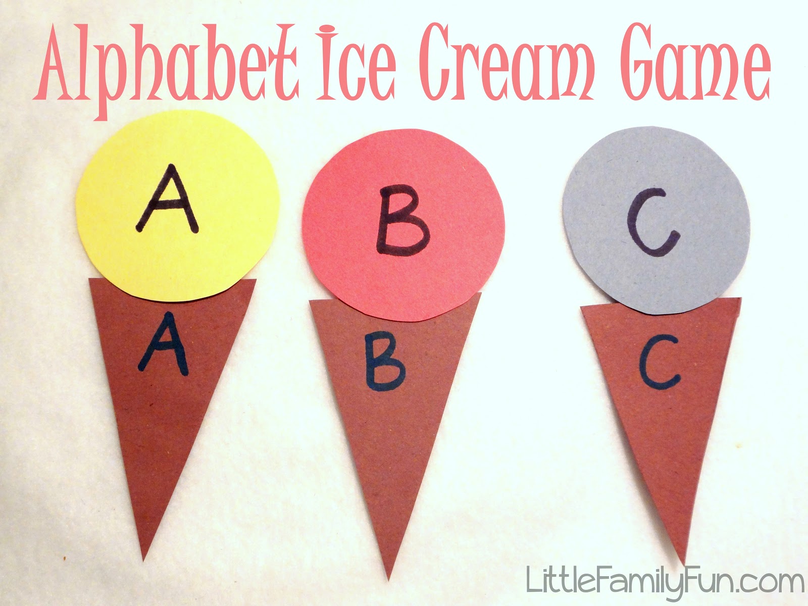 Little Family Fun Alphabet Ice Cream Game