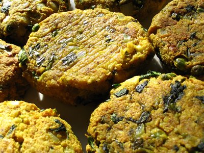 Baked Paneer and Chickpea Cutlets