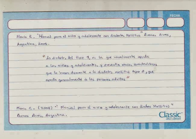 Diabetes 1 Fichas Bibliograficas