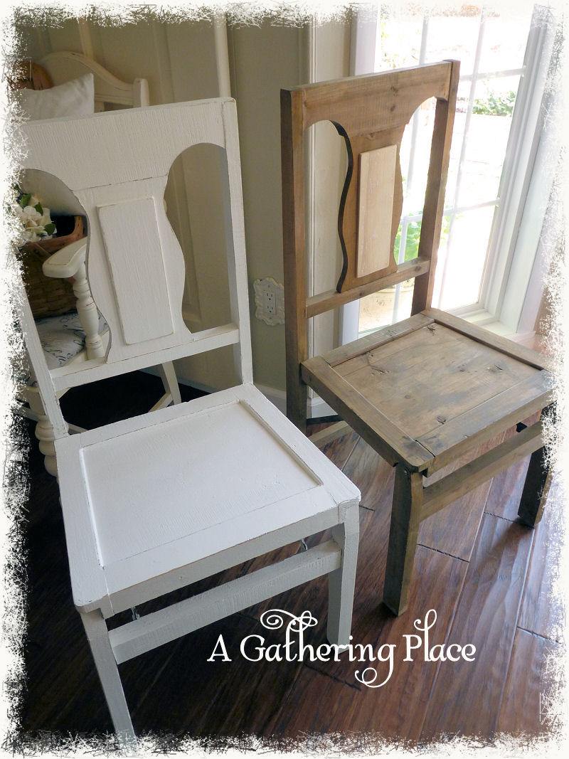 VINTAGE ANTIQUE WHITE CHAIRS A SHABBY COTTAGE MAKEOVER