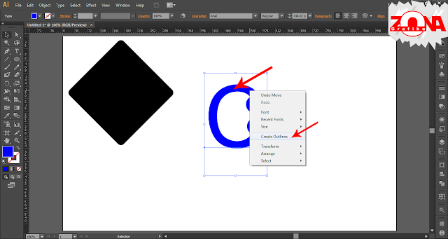 Cara Membuat Logo Carrefour dengan Adobe Illustrator CS6