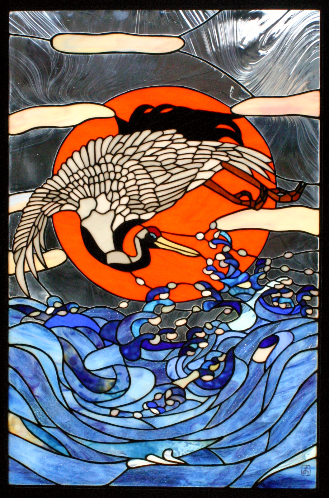 ａｋｉｒａのｓｔａｉｎｅｄ ｇｌａｓｓ作品や いろいろ Stained Glass Di Nonno 和風のステンドグラスパネルとランプ