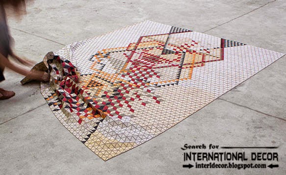 New collection of Eco-friendly wooden carpet and rugs, manufacture of wooden textiles