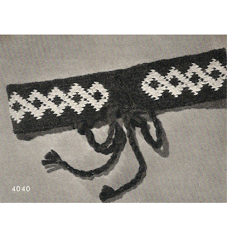 Diamond Crocheted Belt Pattern, Vintage 1950s