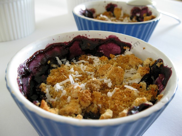 Coconut Blueberry Crumble