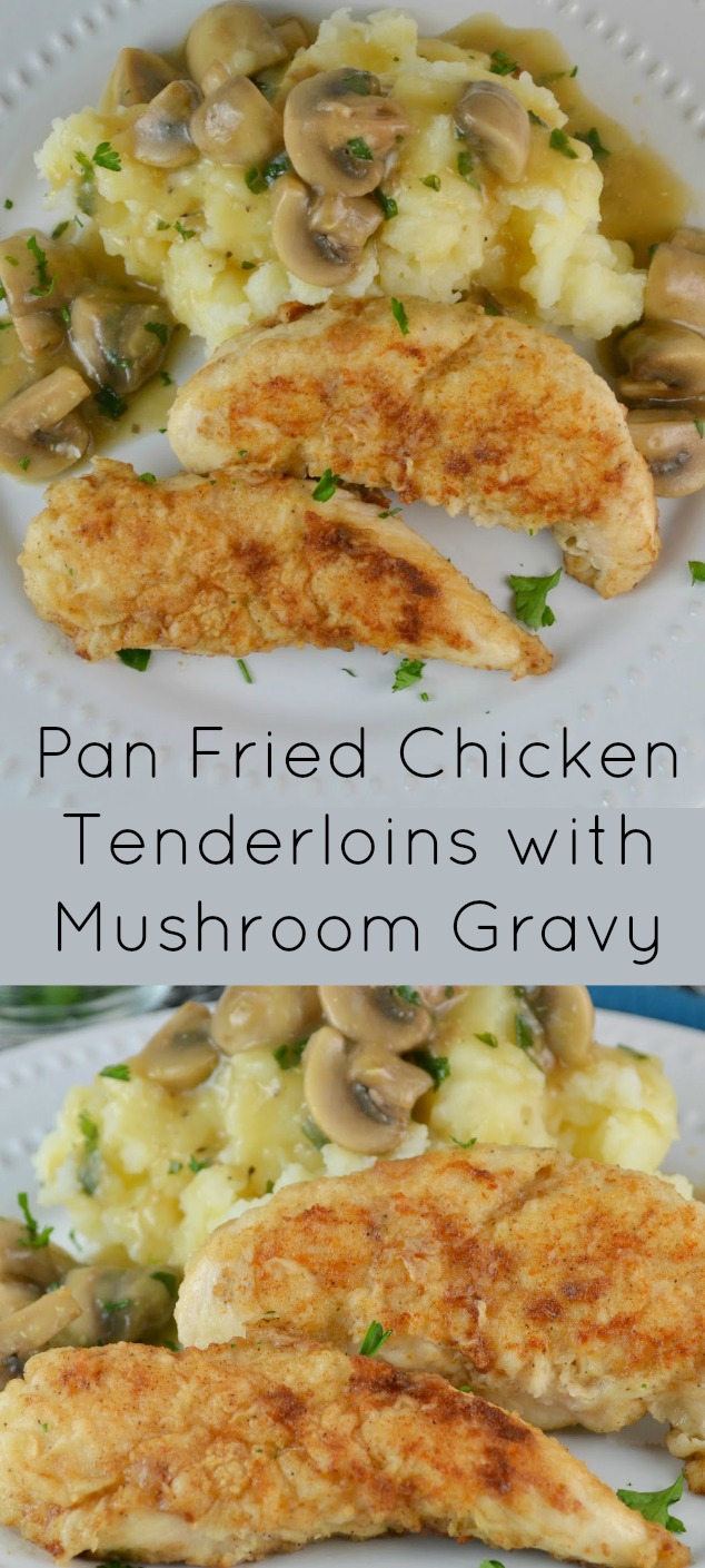 Hot Eats and Cool Reads Pan Fried Chicken Tenderloins with Mushroom