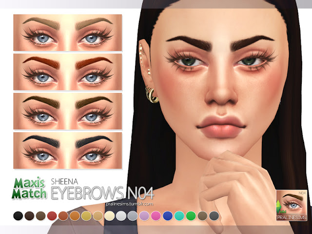 sims 4 eyebrow pack maxis match