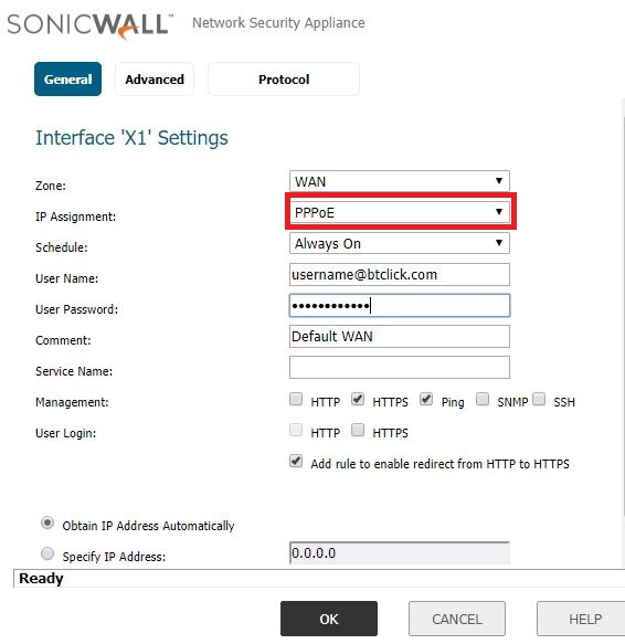 Dell SonicWALL Firewall Appliance WAN and LAN Configuration Code
