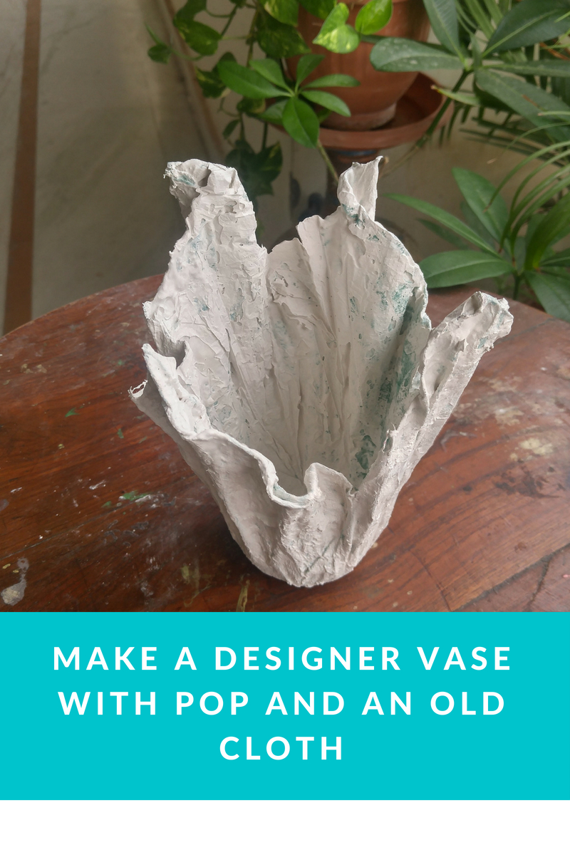 DIY Craftopedia Make a Stunning Vase with Plaster of Paris and an Old