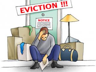 An animated image of a person sitting outside after being evicted