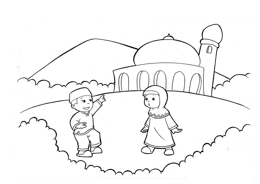 Gambar Mewarnai Kartun Muslim Terbaru gambarcoloring