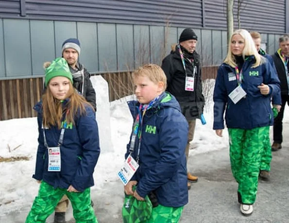 Princess Mette Marit and Prince Haakon of Norway and Princess Ingrid Alexandra and Prince Sverre Magnus attended the opening of the Lillehammer 2016 Youth Olympic Games