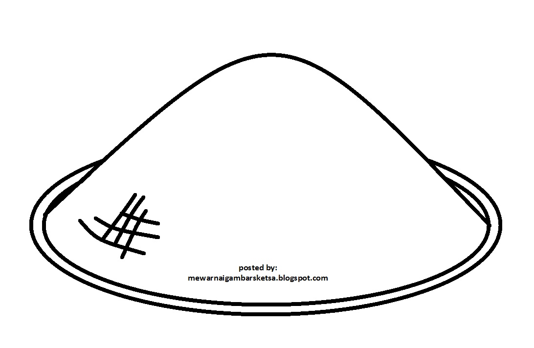 Sketsa Petani Duduk Mewarnai Gambar Sketsa Caping Gunung Topi Petani