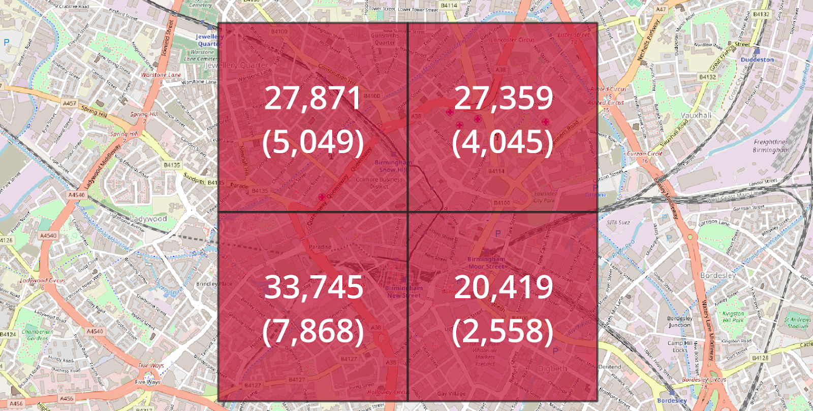 Stats, Maps n Pix Daytime Population Density
