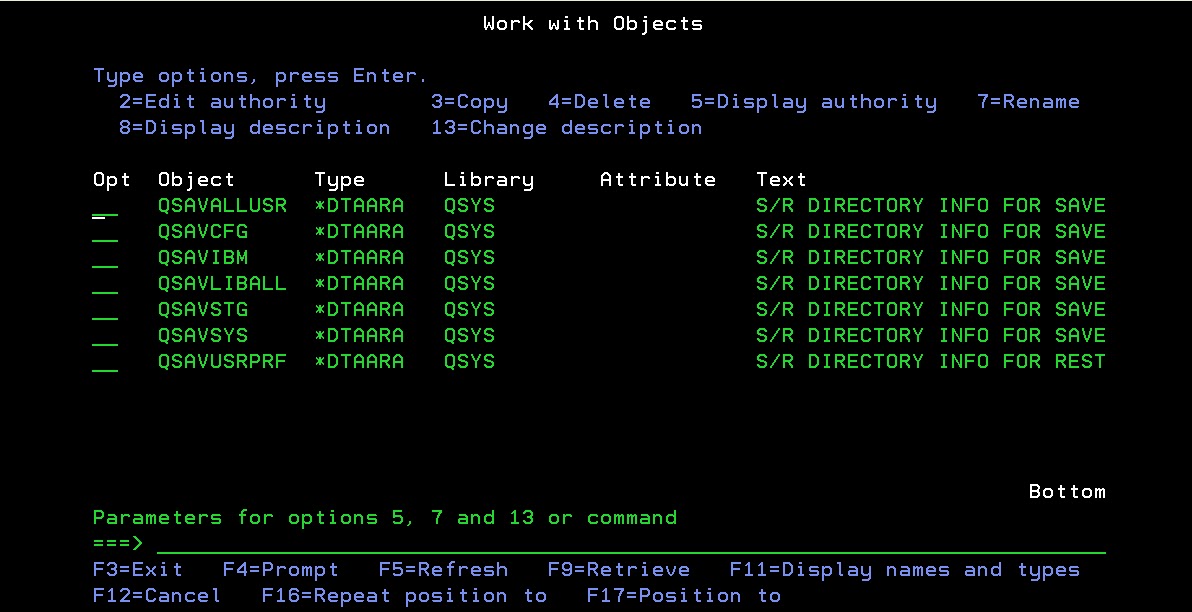 iSeries Finding information of last Full system save