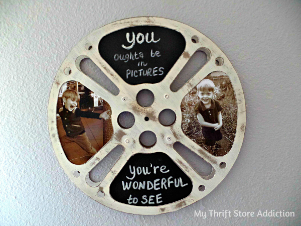 A Reel-y Retro Chalkboard Frame: Repurposed Vintage Movie Reel