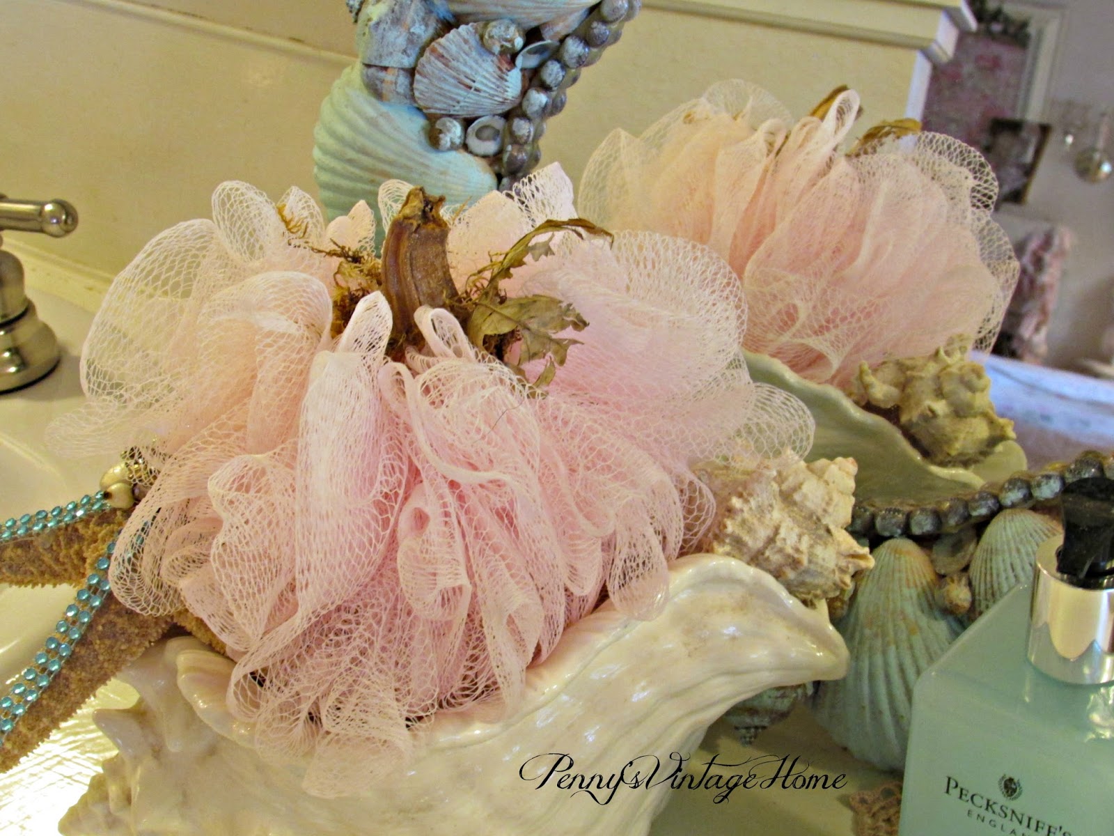 Penny's Vintage Home Recycling Mesh Shower Pouf's